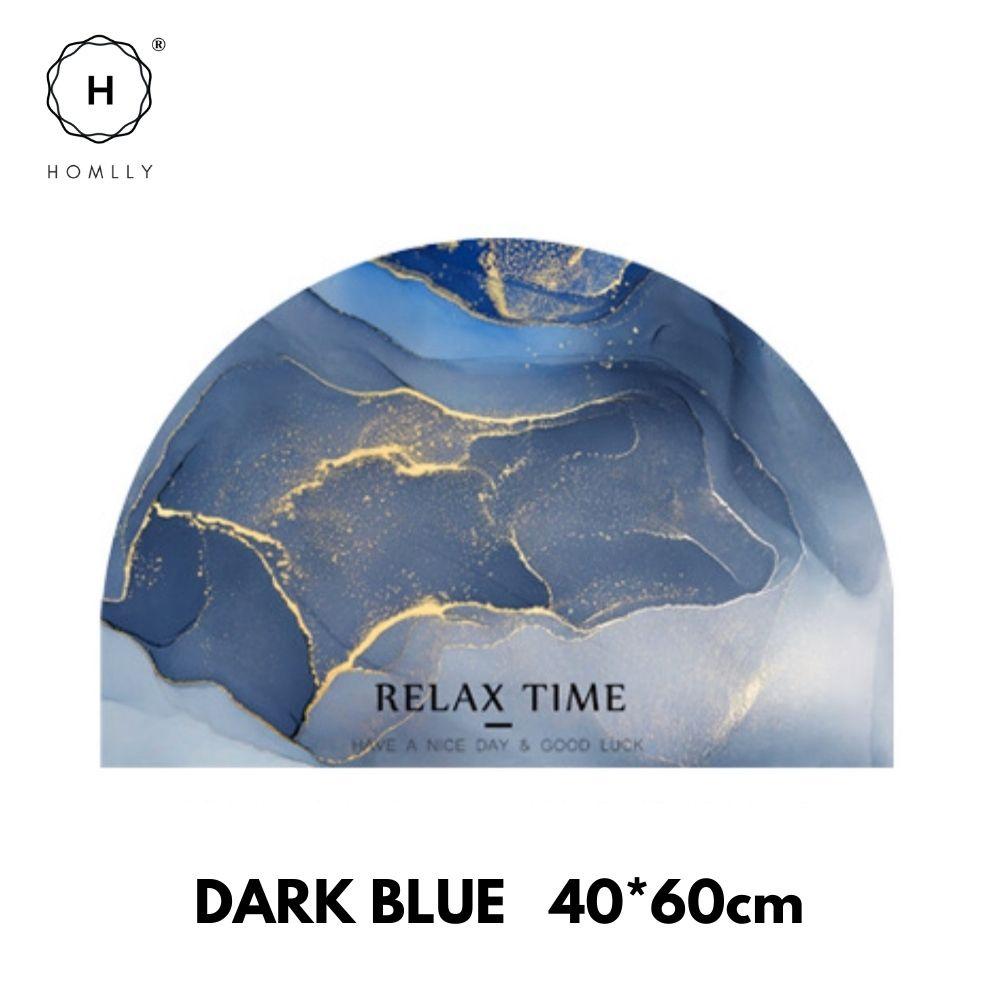 

Homlly Коврик для ванной и кухни из супервпитывающего диатомита с мраморным дизайном Dark Blue