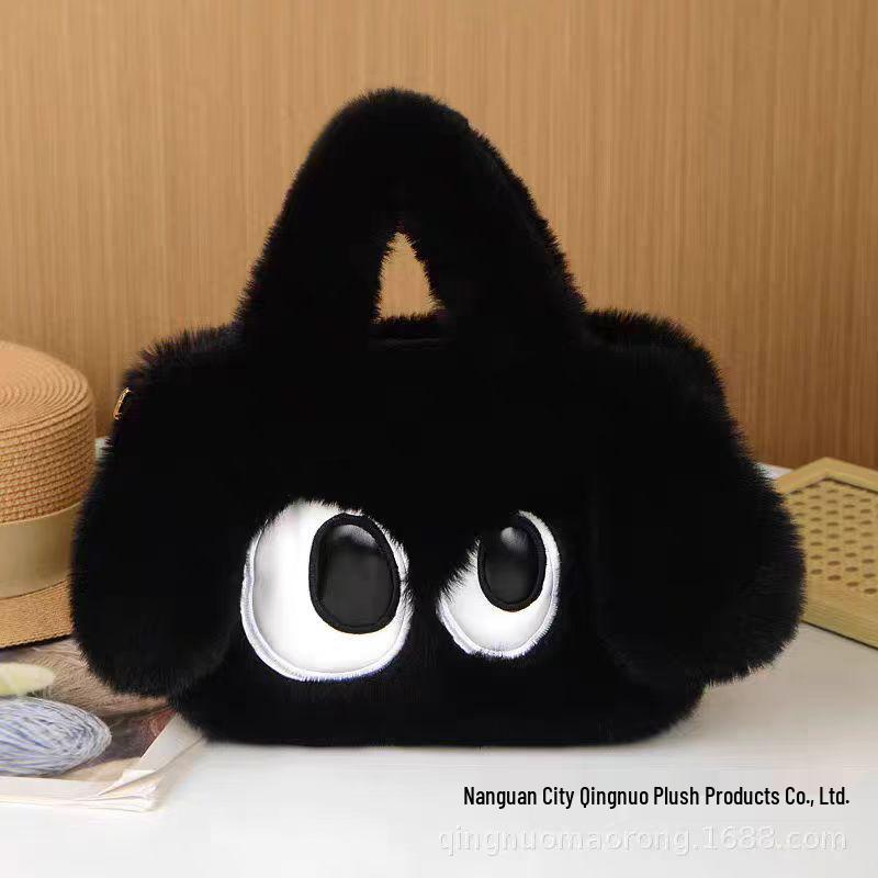 

Осенне-зимняя плюшевая сумка-тоут и сумка через плечо с большими глазами щенка Standard Strap