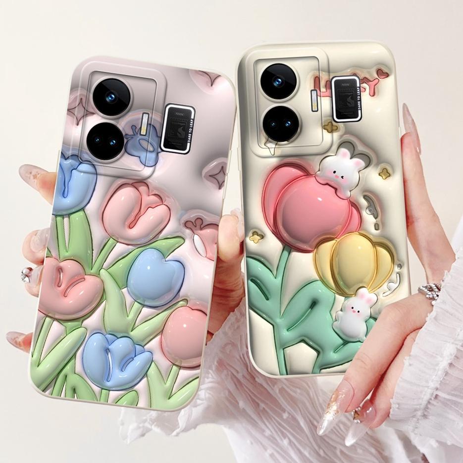 For Realme GT3 Case RMX3709 Cute Funny Cartoon Cover Soft Silicone Case For Realme GT Neo 5 Neo5 240W RealmeGT3 Back Cover Coque
