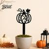 Witch Hat Flower Pot Decor 5Pcs Halloween Planter Stakes, Acrylic Garden Sign for Outdoor Yard Lawn Backyard, Unique Gifts Gardeners Ghost House Black