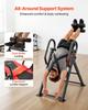 Inversion Table, 136 Kg Capacity Heavy Duty Inverted Table, Back Inverter Stretcher with Dual-Roller Locking, Decompression Tables for Shoulders,