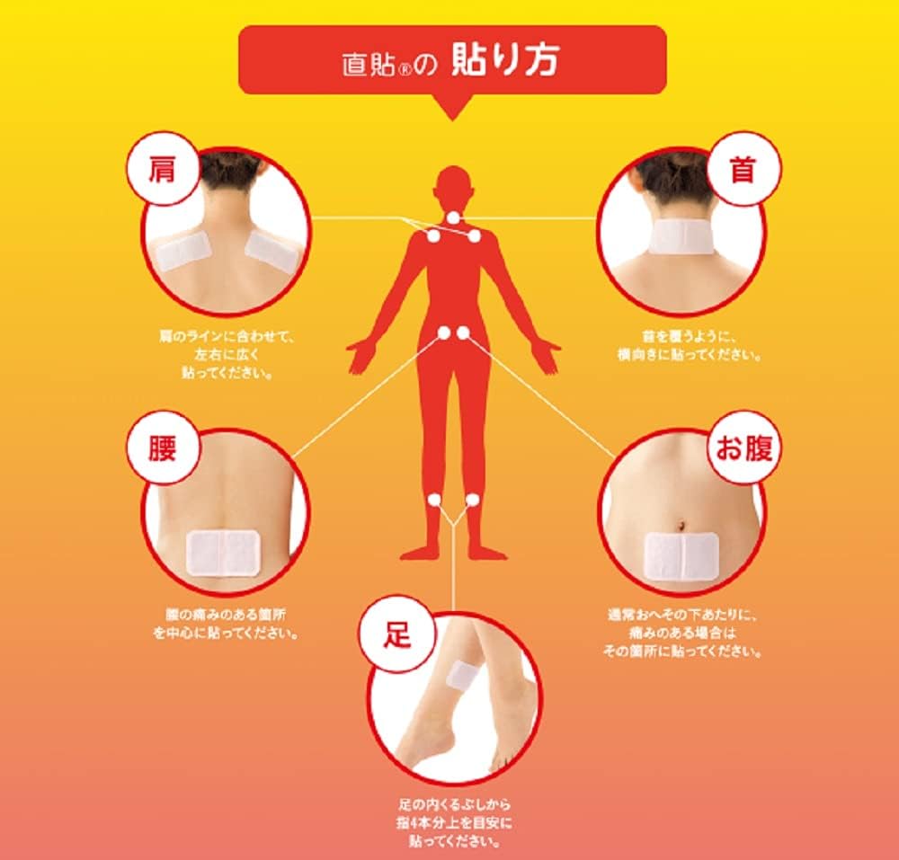 [Summary] Heating Device, Direct Adhesive, Medium Size, 8 Sheets X 3 Packs, Heating Effect, Improves Shoulder and Back Pain