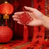 Festive Ornaments Chinese Knot Hanging Decor – Red 5-Piece Set For New Year For Home Entry Festive Display
