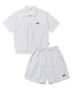Eseulisseutyudio [Set] Stsd Short Sleeve Collared Zip-Up Sweatshirt And Shorts Set Melange Gray