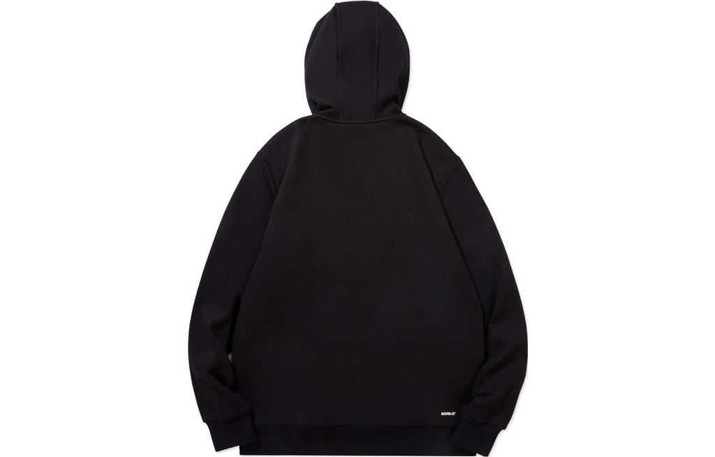 Li Ning Badminton Collection Cardigan Hooded Fleece Lined Sweatshirt Men's Black AWDTD77-1
