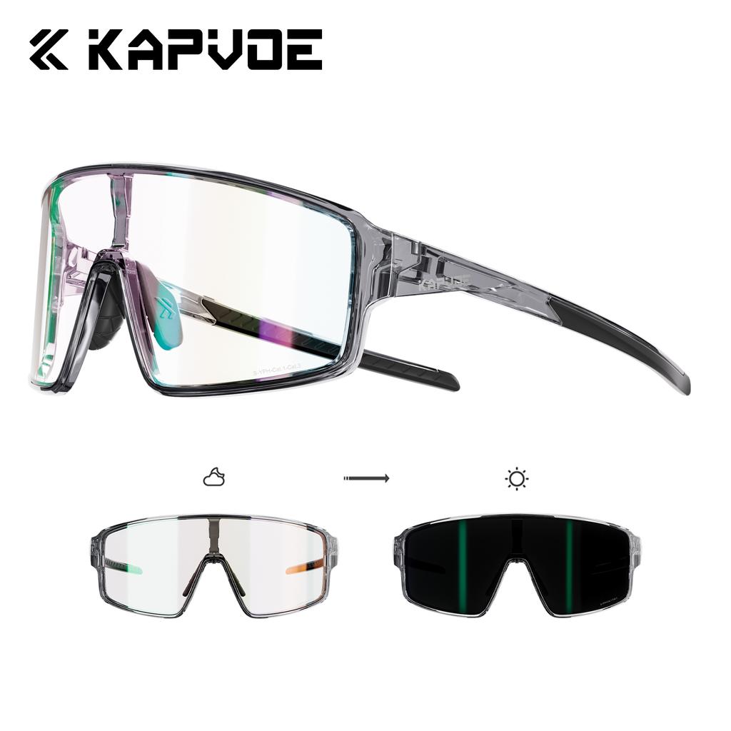 Kapvoe Photochromic Hiking Eyewear Cycling Sunglasses Men Women Road Mtb Mountain Bike Bicycle Glasses Cycling Glasses running