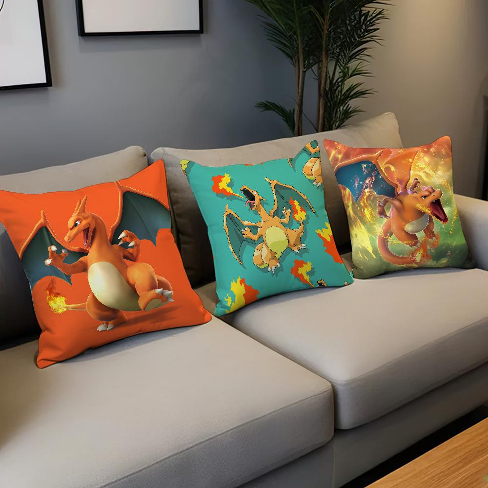 Cute Fanart C-Charizard Cool Cushion Cover Comfortable Soft Pillow Case for Sofa Living Room Home Office Decor Protective Covers