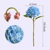 Real Touch Blue Hydrangea Artificial Flowers (4-Pack) -20" Faux Hydrangea Flowers with Long Stem & Leaves - Realistic Fake Hydrangeas for Home Decor