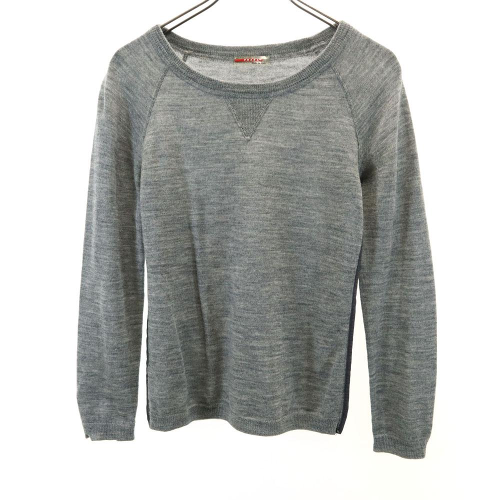 Prada Made In Italy Long Sleeve Sweater 42 Gray Knit Women Used