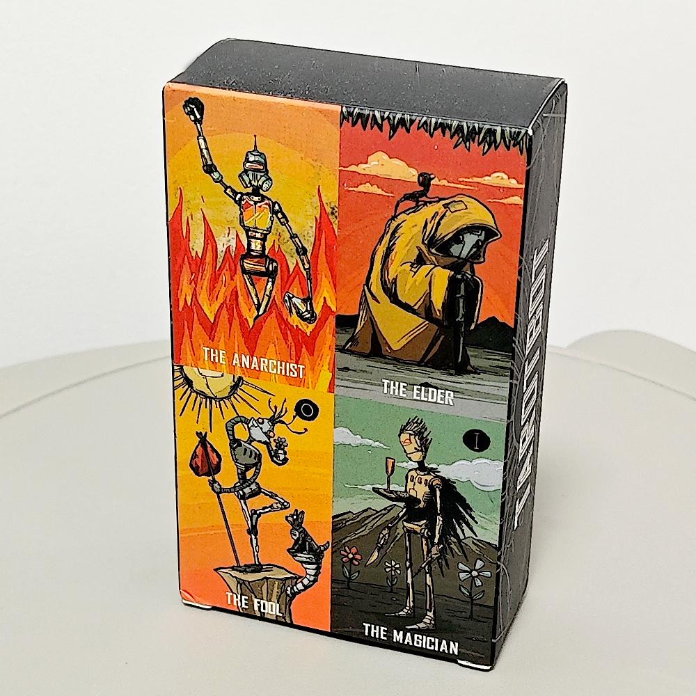 Tarotbot A Robot Themed Tarot Deck 12*7cm 80 Pcs Robot Cartoon Tarot Cards Based On Rider System