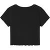 Levis Casual Versatile Slim Fit Logo Print Ribbed Round Neck Short Sleeve T-Shirt Women T-Shirts Black 003SN-0001