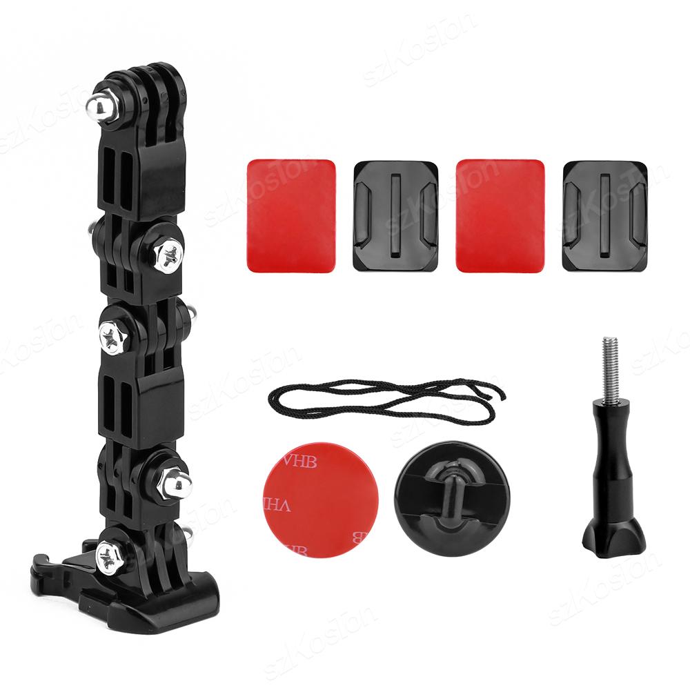 Motorcycle Helmet Chin Mount Kits for GoPro Hero 13 12 11 10 9 8 7 Black DJI Osmo Action 5 4 3 Insta360 Ace Pro with Mount Bases