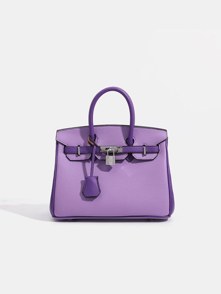 Модная сумка-тоут большой вместимости с сочетанием цветов, сумка через плечо, сумка кроссбоди, ручная женская сумка высокого качества фиолетовый