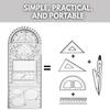 Multifunctional Geometric Ruler Drawing Ruler Geometric Drawing Template Measuring Tool Plastic  Ruler For School  Supplies