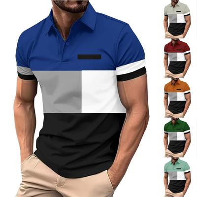 Summer New Men's Casual Stand Collar Short Sleeve Shirt Collar