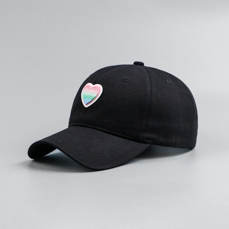 

Love sticker embroidered peaked cap women s new travel big head circumference visor hat showing face small peaked cap