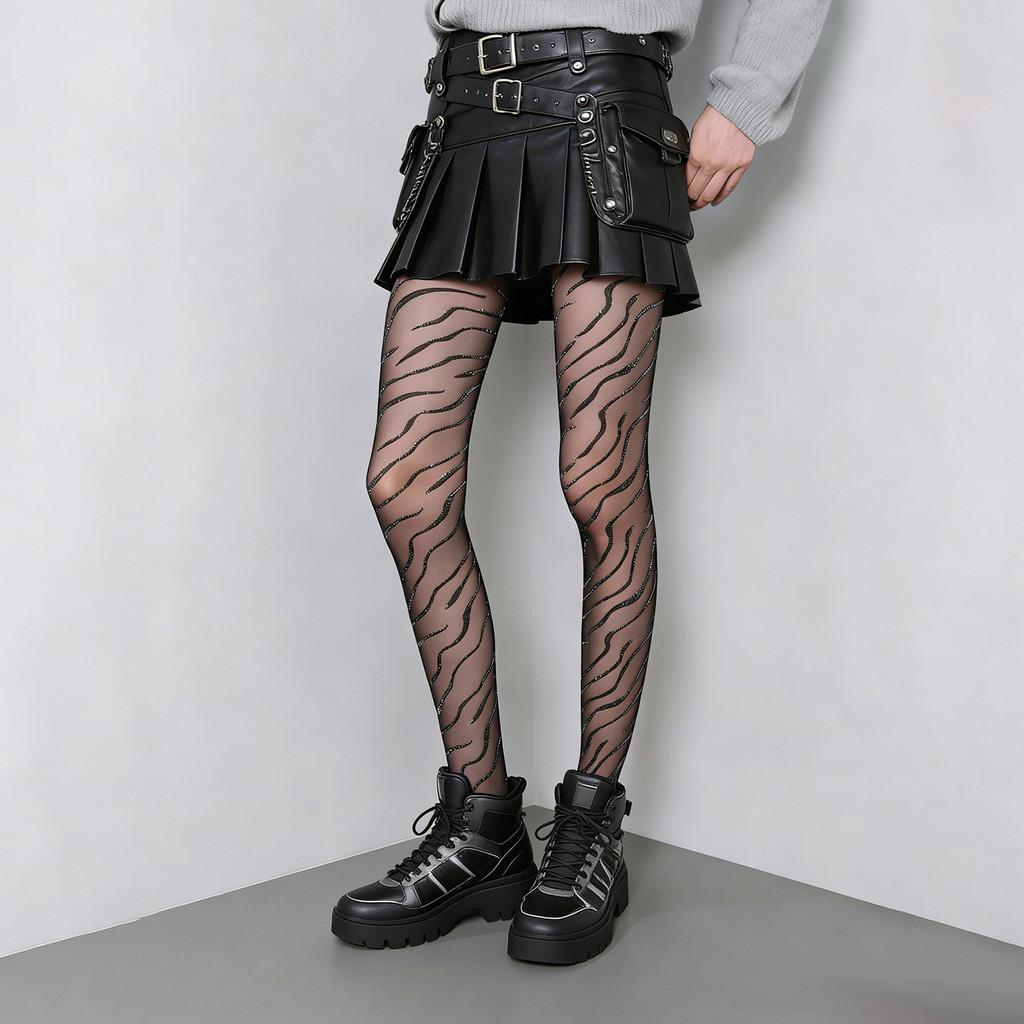 Sexy Leopard Print Stockings With Silver Thread For Summer Wear Womens Fashion