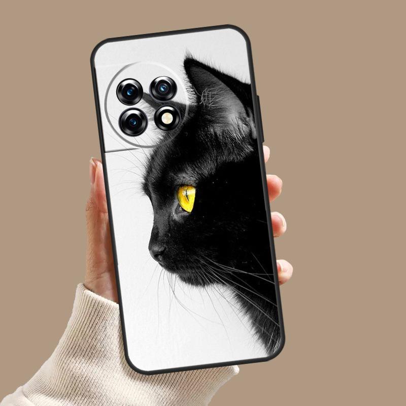 Black Cat Staring Eyes Case For OnePlus Nord 5 CE 3 4 Lite N20 N30 OnePlus 15 13 12 11 8 9 10 Pro 10T 13T 13R Cover