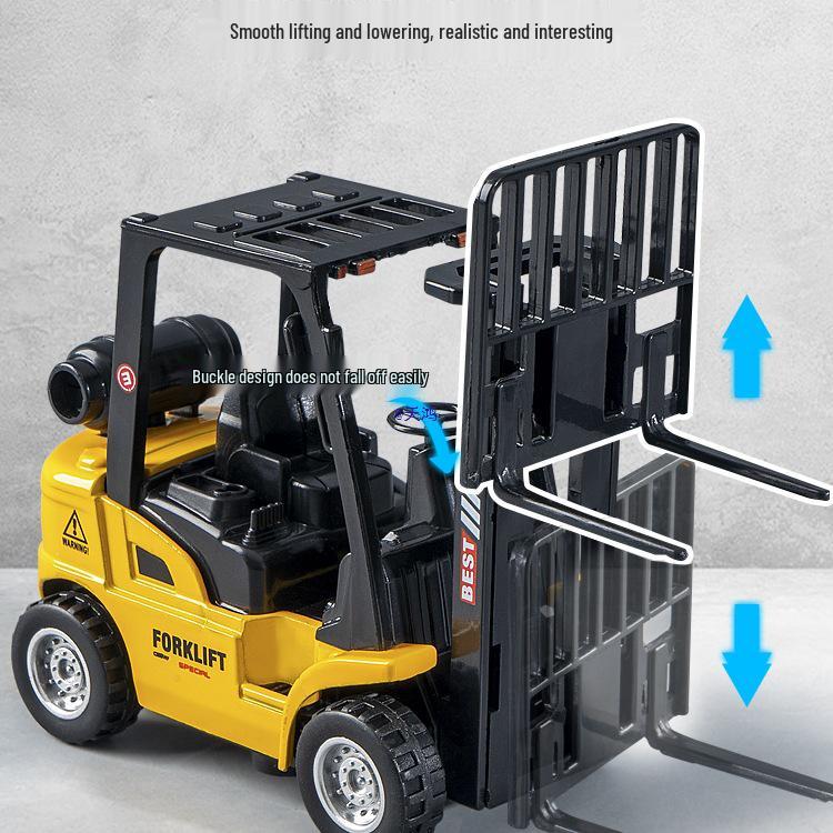 Forklift Toy Car for Kids (Ages 3-6) - Pull-Back Engineering Vehicle for Early Education