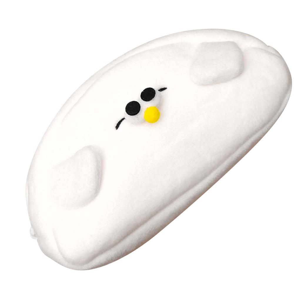 Small Pen Bag Cute Cartoon Seagull White Soft Short Plush  Student Pencil Bag for School Offi