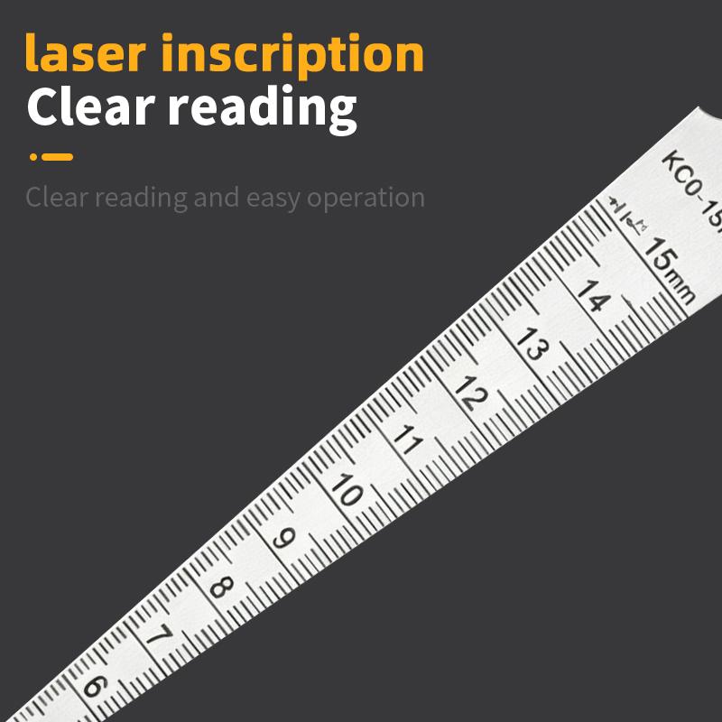 Taper Gauge Feeler 1-15mm Stainless Steel Gap Hole Measuring Tool Thickness Gauge Measuring Probes Aperture Measurement Tool