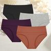 4Pcs/Set Comfortable Panties Solid Color Basic Briefs for Women Cotton Underwear S-XXL Panty Plus Size Women's Lingerie