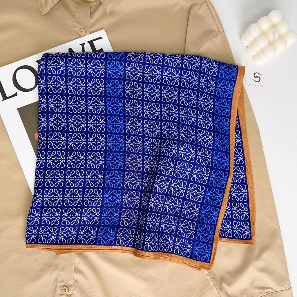 Korean Style Silk Square Scarf with Butterfly & Flower Print - Women's Fashion Accessory, Neck Tie, or Hair Scarf - Ideal Mother's Day Gift