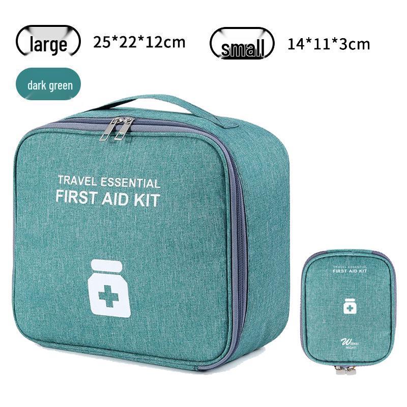 Portable Medical First Aid Kit - Home, Travel, and Emergency Drug Storage Box