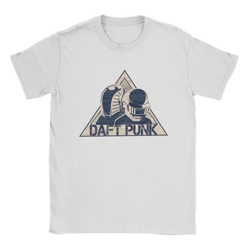 Daft Punk T-Shirts for Men Hipster Pure Cotton Tee Shirt Crewneck Short Sleeve T Shirt Gift Idea Clothes