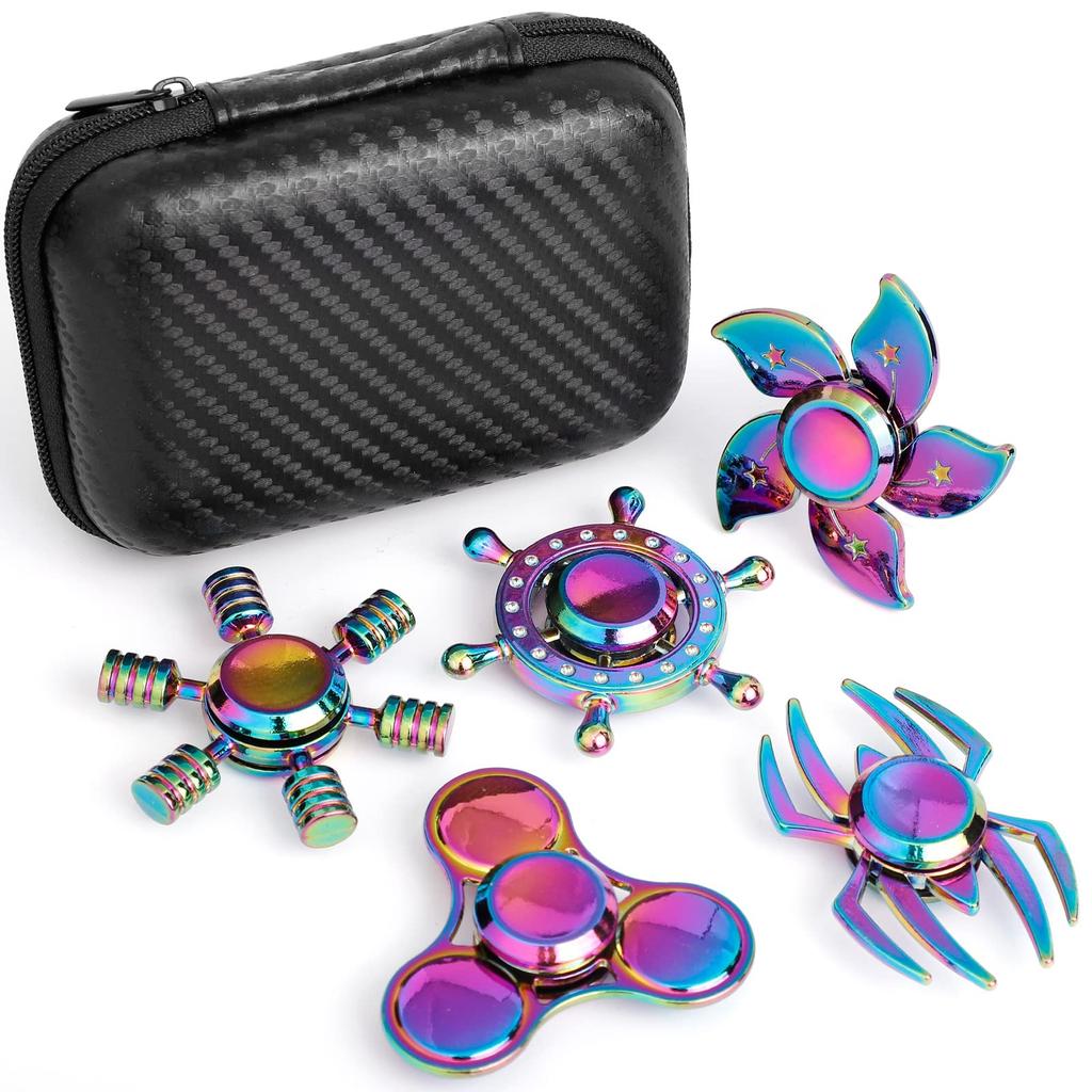 Fidget Metal Focus Decompression Stainless Steel Fidget Spinner Pressure Relief Interesting Spiral EDC Gift for Kids and Adults Spinner, Toy, Cube,