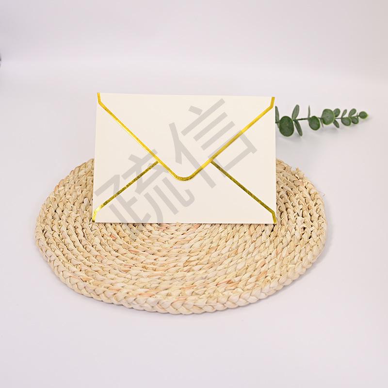 A7 Self-Adhesive Gold Stamped Western Style Business Invitation Cards & Envelopes