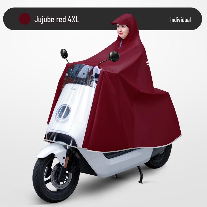 Unisex Electric Car Raincoat: Long, Full-Body, Extra Thick, Waterproof Poncho for Motorcycle Use
