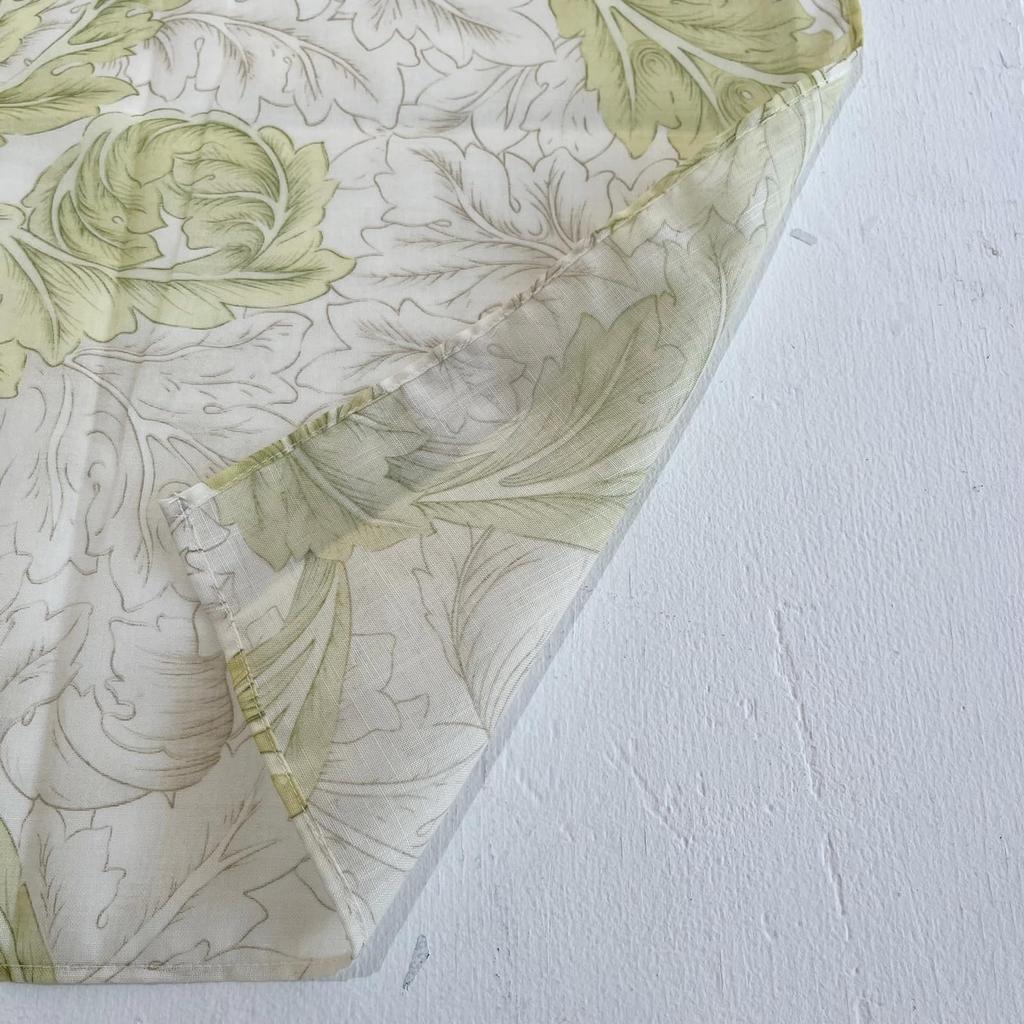 Morris Design Studio Style Noren Acanthus Scroll 145 X Flame by Kawashima Selkon Textiles Sheer, Green, 90cm, Retardant, EJ1719,