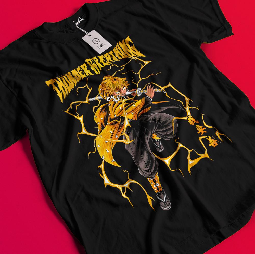 

Demon Slayer Shirt Zenitsu Tshirt Tanjiro T-Shirt Muzan Doma Tee Inosuke Nezuko BB494 M