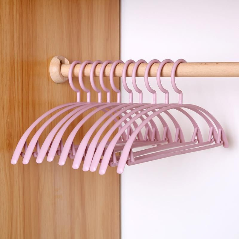 Semicircular Non-Slip Hanger Anti-Shoulder Corner Household Hanger Multi-Functional Drying Rack Plastic Clothes Support Hook Hanger