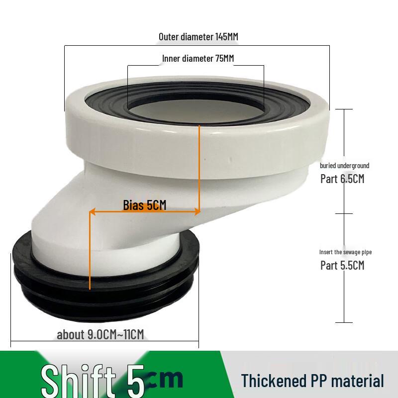 Toalettstol i ett stycke Offsetkoppling