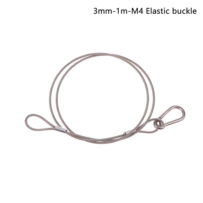 4Pcs/Lot Flexible Thin Black 1.5/2/3Mm Cable Safety Steel Lock Wire Safe Rope Locks Led Par Light Duty Quick Release Pin