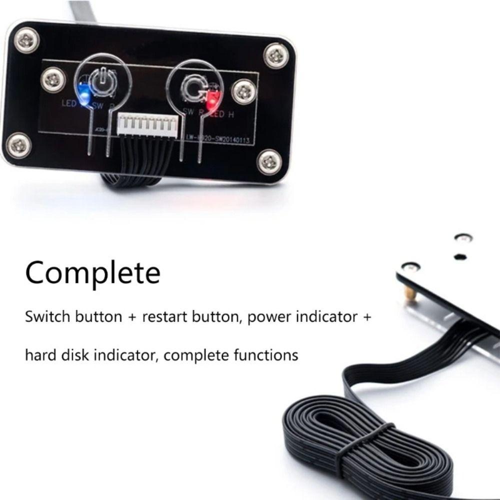 Transparent PC Power Switch Acrylic Power Button External Power Supply  Desktop Computer