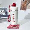 Portable Large Capacity 316 Stainless Steel Insulated Cup with Cartoon Design & Straw