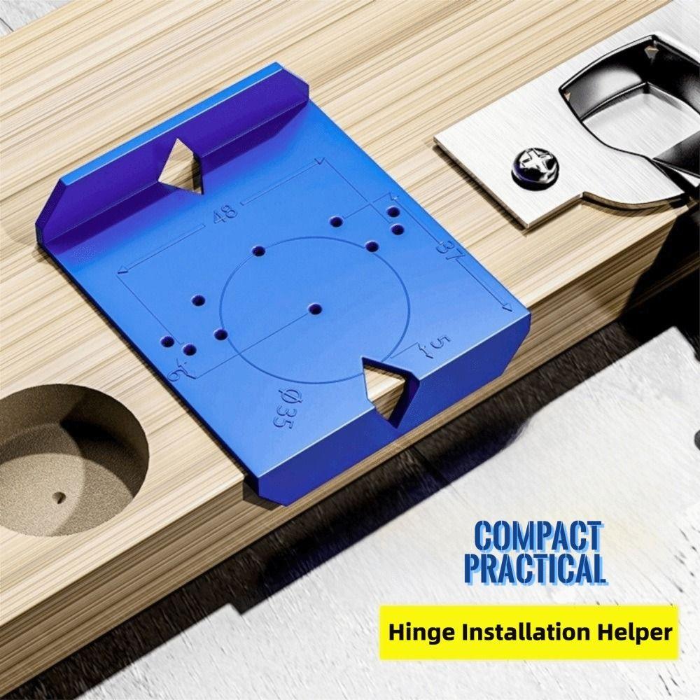 ABS Hinge Drilling Locator Blue Installation Auxiliary Tool Install Positioning Tool  Woodworking