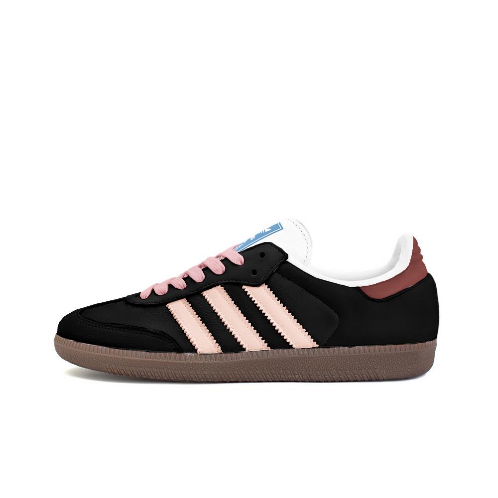 Adidas Originals SAMBA OG Slip Resistant Abrasion Resistant Low top Skateboard Shoes Unisex Blue Pink B75806(Team354-)