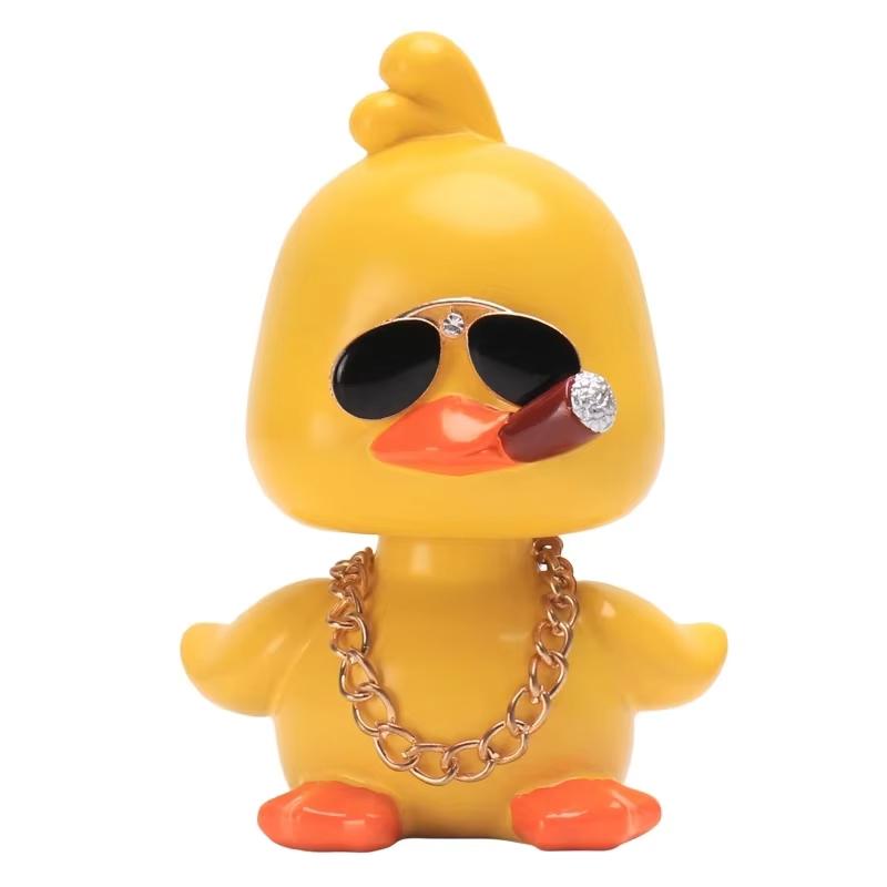 Fashion Shaking Head Yellow Duck Car Interior Decoration Ornaments Cute Doll Home Decor Car Accessories
