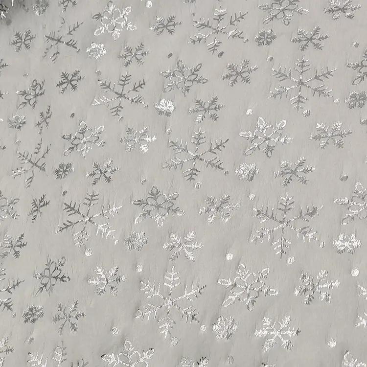 

150x200cm/50x50cm PV Velvet Gilded Snowflake Velvet Fabric For Christmas Decoration Women s Hoodie Handmade DIY Sewing Cloth 50x50cm