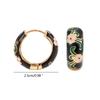 Orecchini a Cerchio Fiorati in Acciaio Inossidabile con Zirconi Colorati Orecchini Huggies Rotondi per Donne Ragazze Gioielli Spessi Robusti