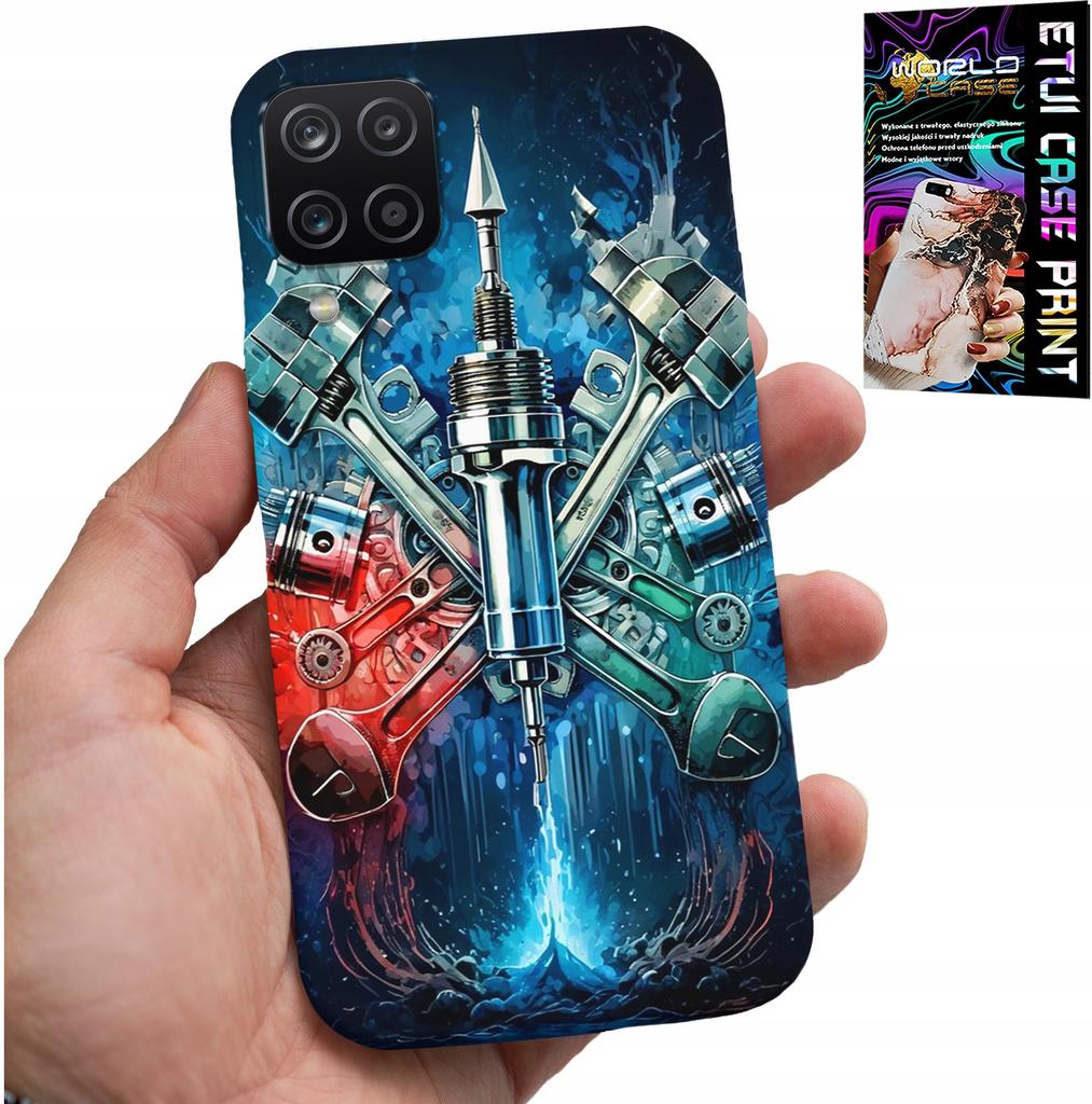 Etui Do Samsung A12 / M12 - Silnik Mechanik Części Pokrowiec + Szkło