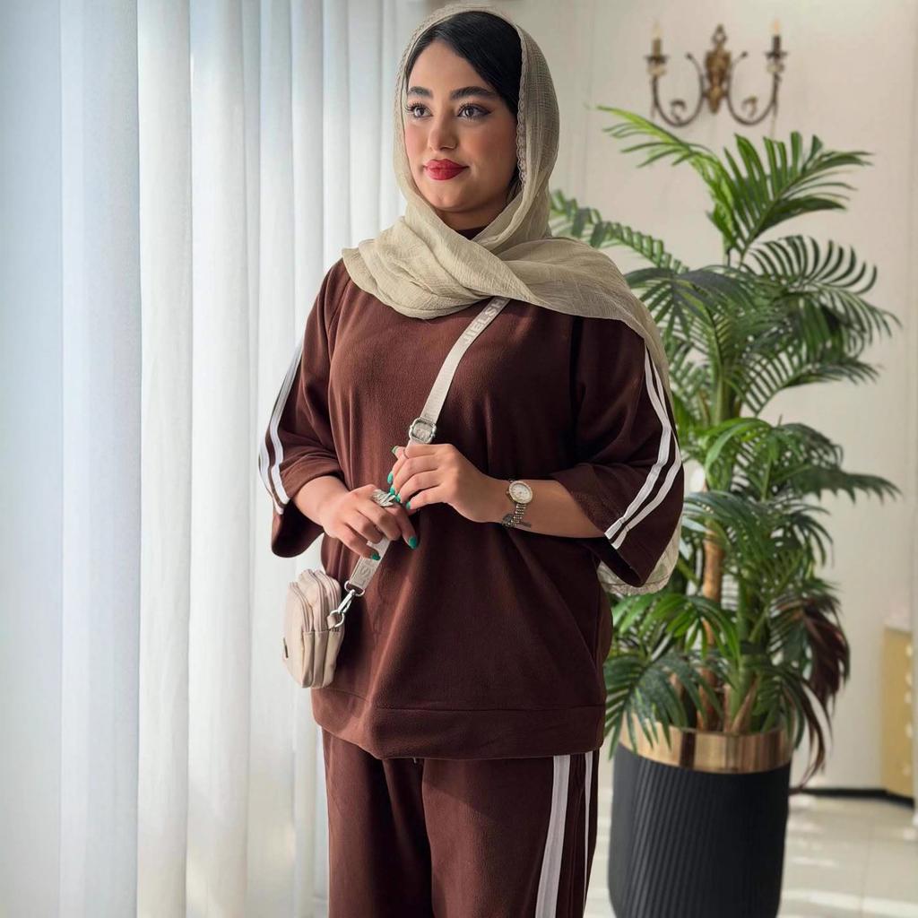  Cross-border European and American Women's Clothing Amazon Sports Long-sleeved Pullover Home Simple Top Casual Pants Set