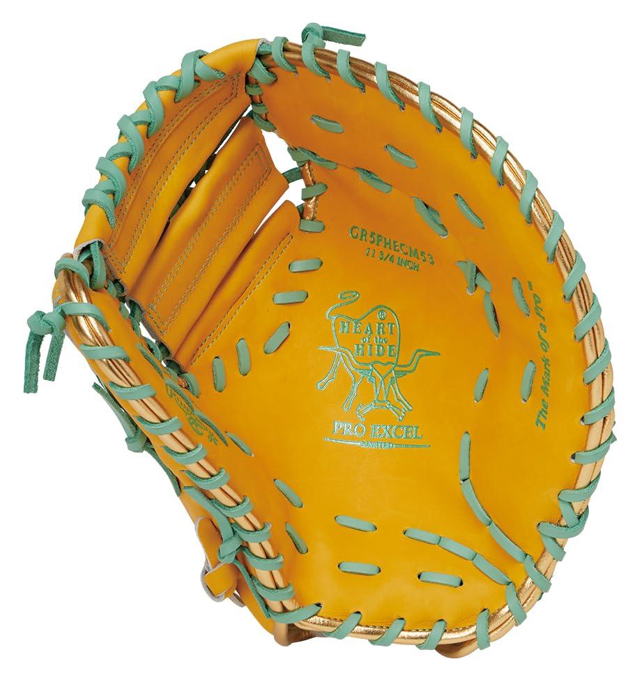 Rawlings PRO EXCEL GR5FHECM53 Baseball First Gold Throw HOH® –Color Palette- Glove, Soft, Base, Tan, 11.75 Inches, Right-Handed