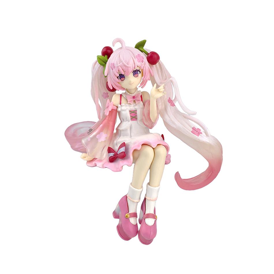 Hatsune Miku Anime figure Pink Dress Sakura Miku  Ver PVC Model Action Toys Cherry Pink Blossom Decoration Collect Gift