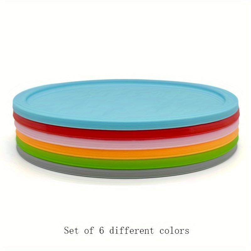 2PCS silicone coaster, circular solid color insulation pad, washable placemat, anti scald and anti slip table mat