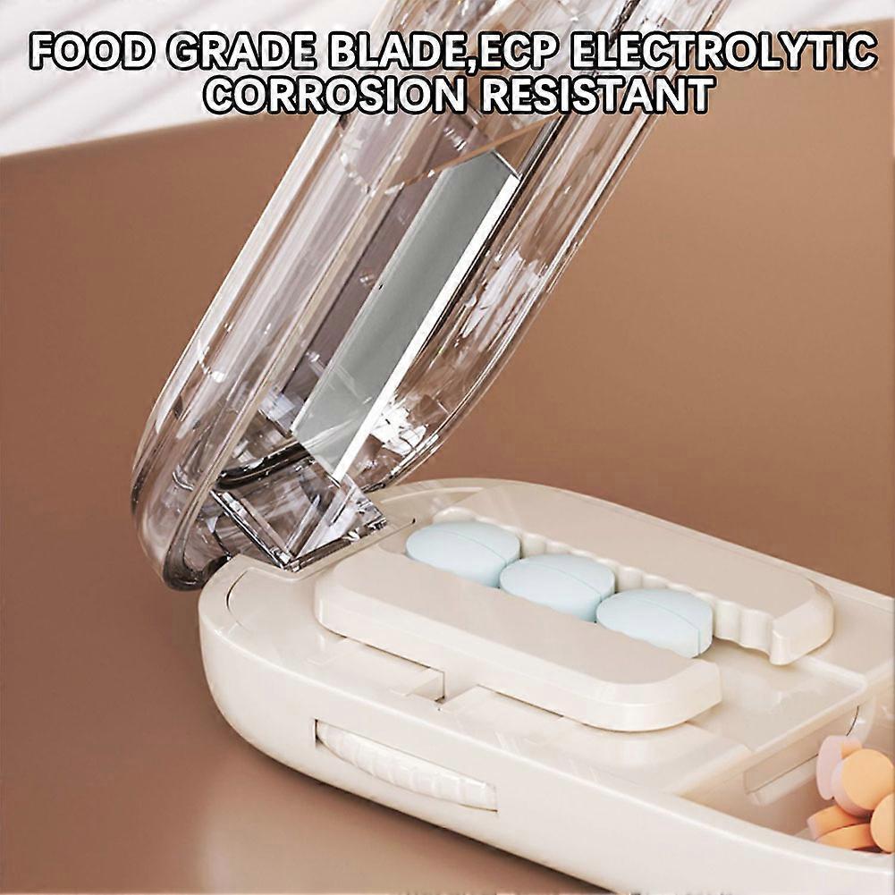 2025 Upgraded Pillbox Precision Pill Cutter, 1 Split Into 2, 1 Split Into 4, Multifunctional Medicine Cutter, Medicine Box